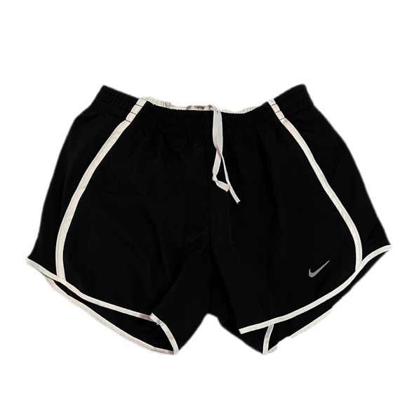 EUC Nike Women’s Brief-Lined Dri-Fit Running Shorts in Black/White - Picture 1 of 5